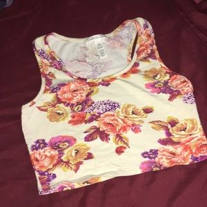 Summer flower crop top